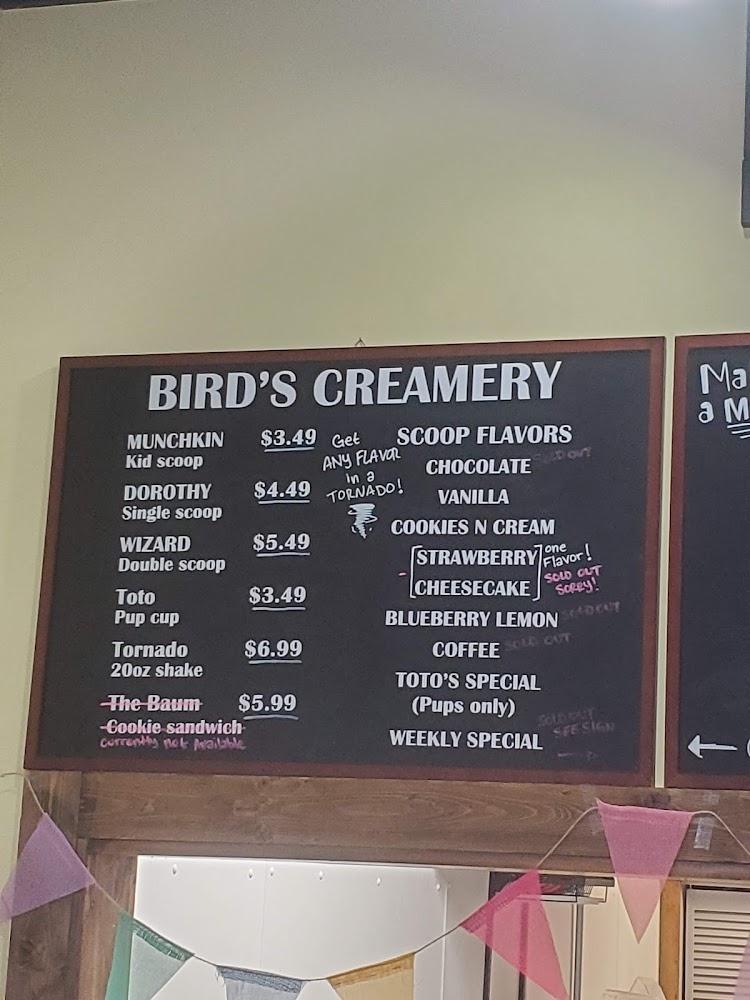 Birds Creamery Menu image 3